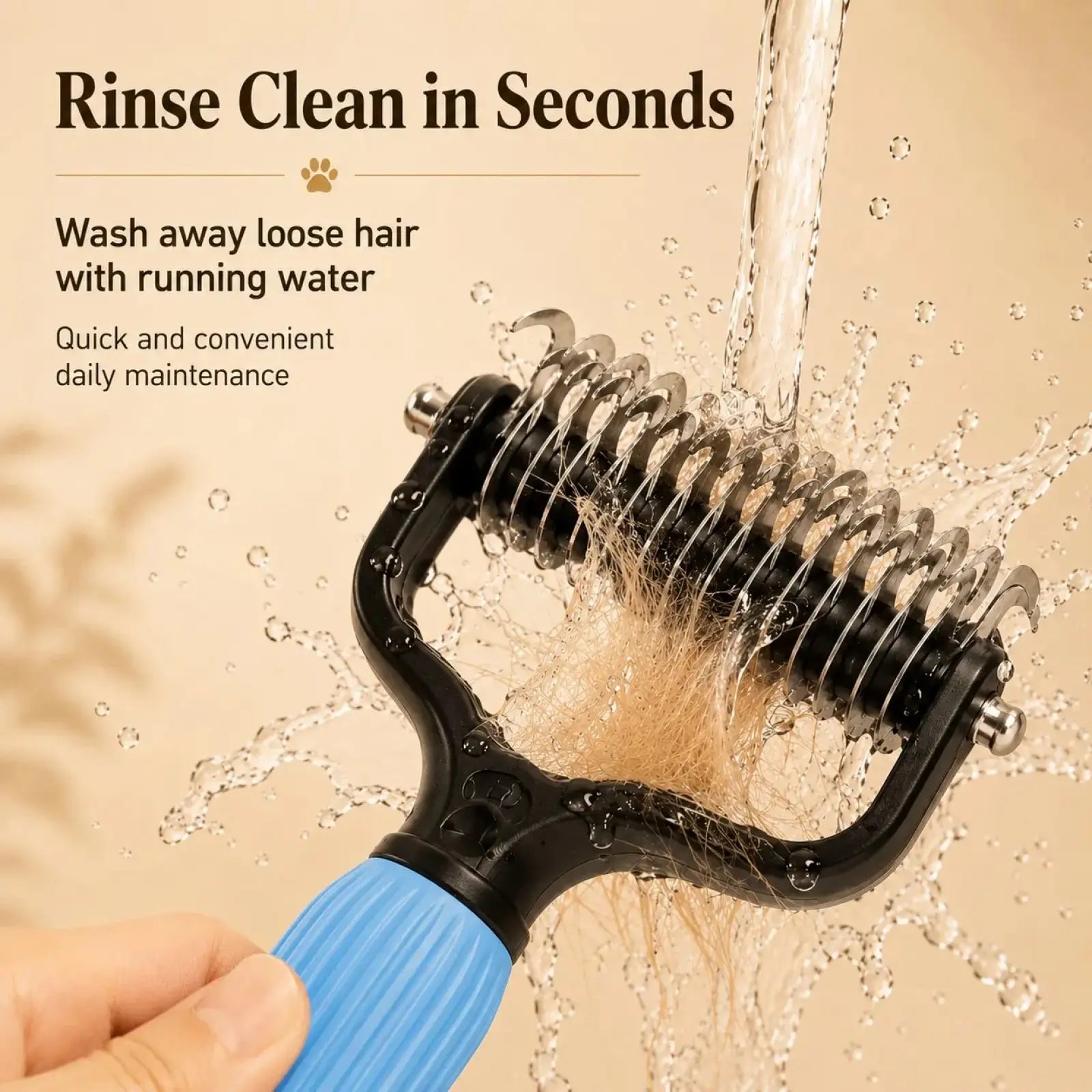 Pet Detangling Comb for Dogs and Cats,Stainless Steel Pet Grooming Tool for Loose Hair Removal,Light Mats, Tangles,Shedding and Daily Coat Care