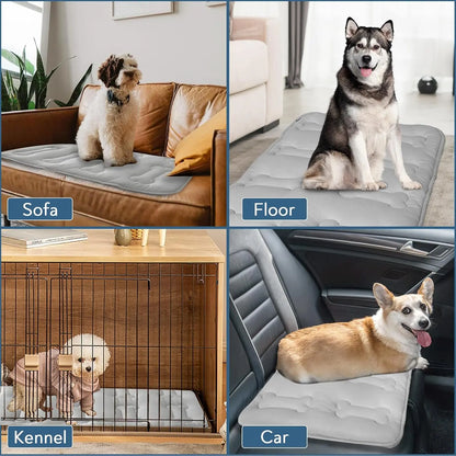 2-Pack Thicker Dog Cooling Mats for Large Dogs, Soft Durable Washable Non-Slip Cute Bone Quilted Instant Cool Summer Pet Cooling Pad, No Geal No Electric Portable Lightweight Indoor Outdoor Cold Kennel Crate Bed #Summervibes #Tiktokshopsummersale