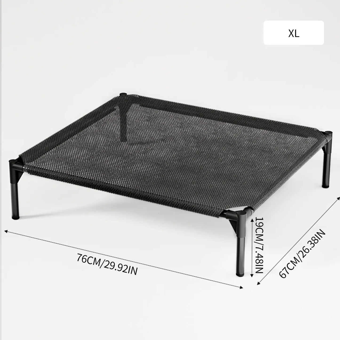 Elevated Dog Bed, Breathable Mesh/Oxford Fabric Cool Dog Bed, Portable Indoor & Outdoor Cooling Raised Cot Pet Hammock Bed Large Sized Dog Easy to Install and Clean Durable Dog Bed Cooling Cot