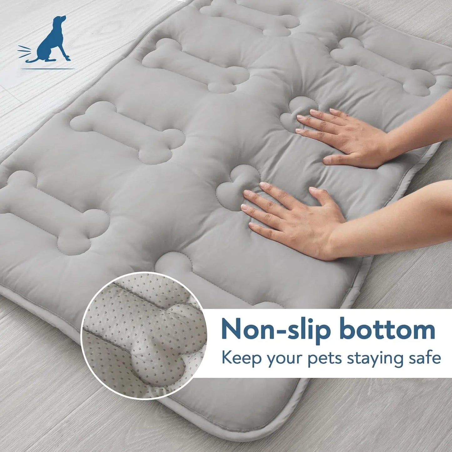 2-Pack Thicker Dog Cooling Mats for Large Dogs, Soft Durable Washable Non-Slip Cute Bone Quilted Instant Cool Summer Pet Cooling Pad, No Geal No Electric Portable Lightweight Indoor Outdoor Cold Kennel Crate Bed #Summervibes #Tiktokshopsummersale