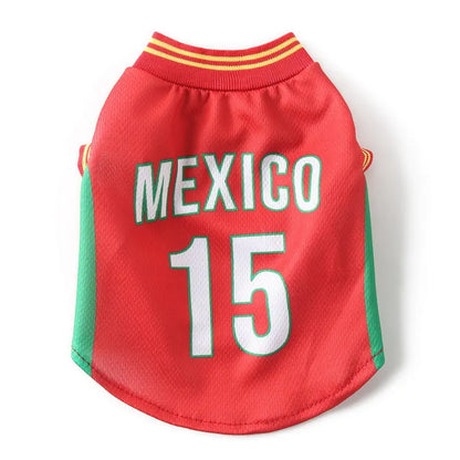 Dog Soccer Jersey Costume, Lightweight Cooling Mesh Fabric Sportswear, Casual Football Apparel for Pets
