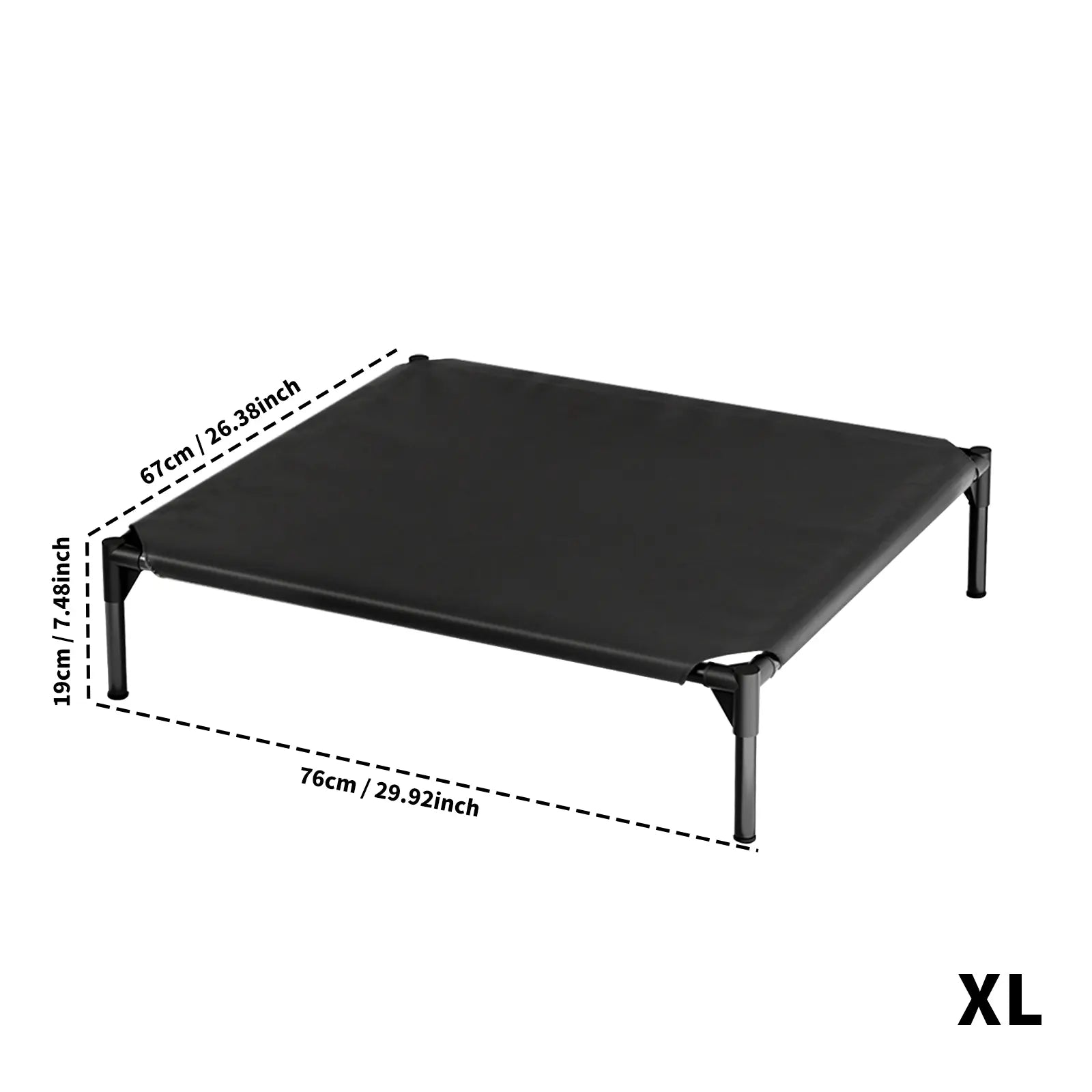 Elevated Dog Bed, Breathable Mesh/Oxford Fabric Cool Dog Bed, Portable Indoor & Outdoor Cooling Raised Cot Pet Hammock Bed Large Sized Dog Easy to Install and Clean Durable Dog Bed Cooling Cot