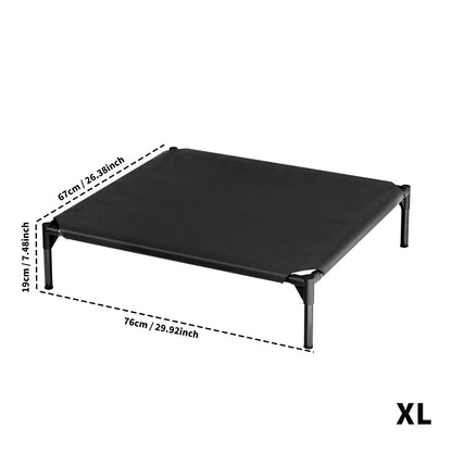 Elevated Dog Bed, Breathable Mesh/Oxford Fabric Cool Dog Bed, Portable Indoor & Outdoor Cooling Raised Cot Pet Hammock Bed Large Sized Dog Easy to Install and Clean Durable Dog Bed Cooling Cot