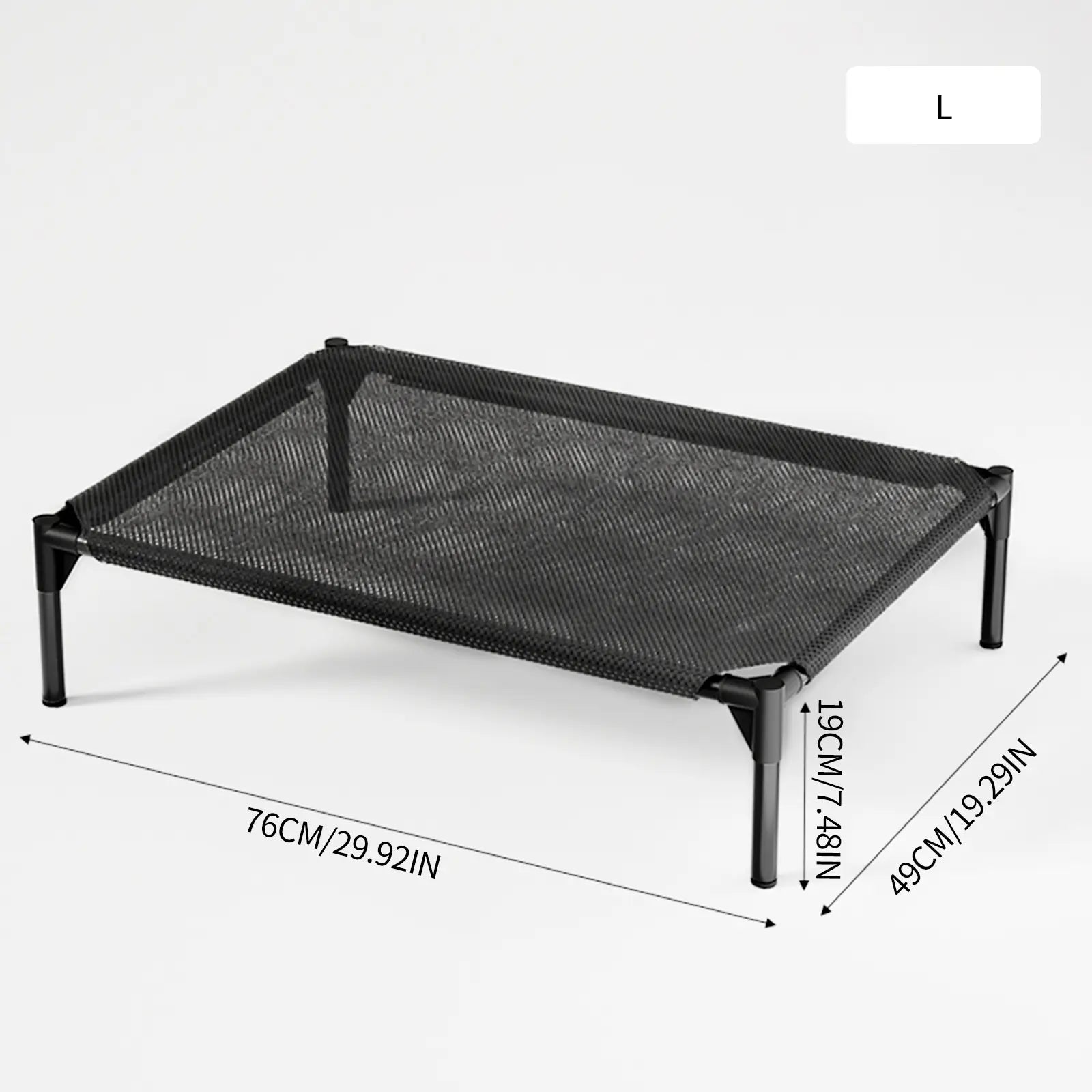 Elevated Dog Bed, Breathable Mesh/Oxford Fabric Cool Dog Bed, Portable Indoor & Outdoor Cooling Raised Cot Pet Hammock Bed Large Sized Dog Easy to Install and Clean Durable Dog Bed Cooling Cot