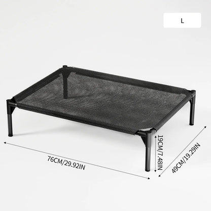 Elevated Dog Bed, Breathable Mesh/Oxford Fabric Cool Dog Bed, Portable Indoor & Outdoor Cooling Raised Cot Pet Hammock Bed Large Sized Dog Easy to Install and Clean Durable Dog Bed Cooling Cot