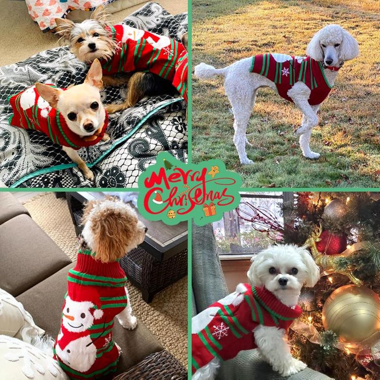 Ugly Christmas Snowman Sweater for Cat & Dog (Snowman1#, L)