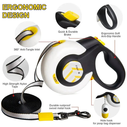 Fida Dog Leash, Autobrake Retractable Leash Patented Design for Dog Pulling, 16 Ft Heavy Duty No Pull Pet Walking Leash for Large Medium Dogs. Tangle Free, One‑Hand Control, Soft Grip#Summervibes #Petlovers