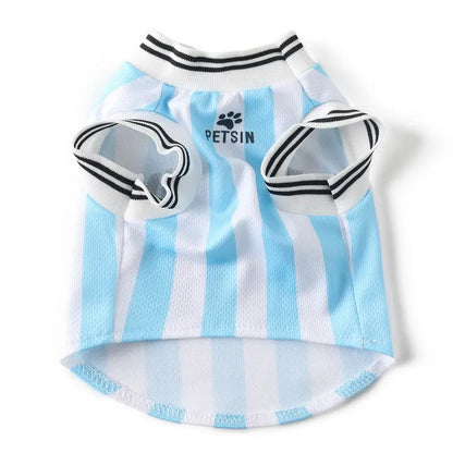 Dog Soccer Jersey Costume, Lightweight Cooling Mesh Fabric Sportswear, Casual Football Apparel for Pets