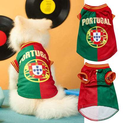 Dog Soccer Jersey Costume, Lightweight Cooling Mesh Fabric Sportswear, Casual Football Apparel for Pets