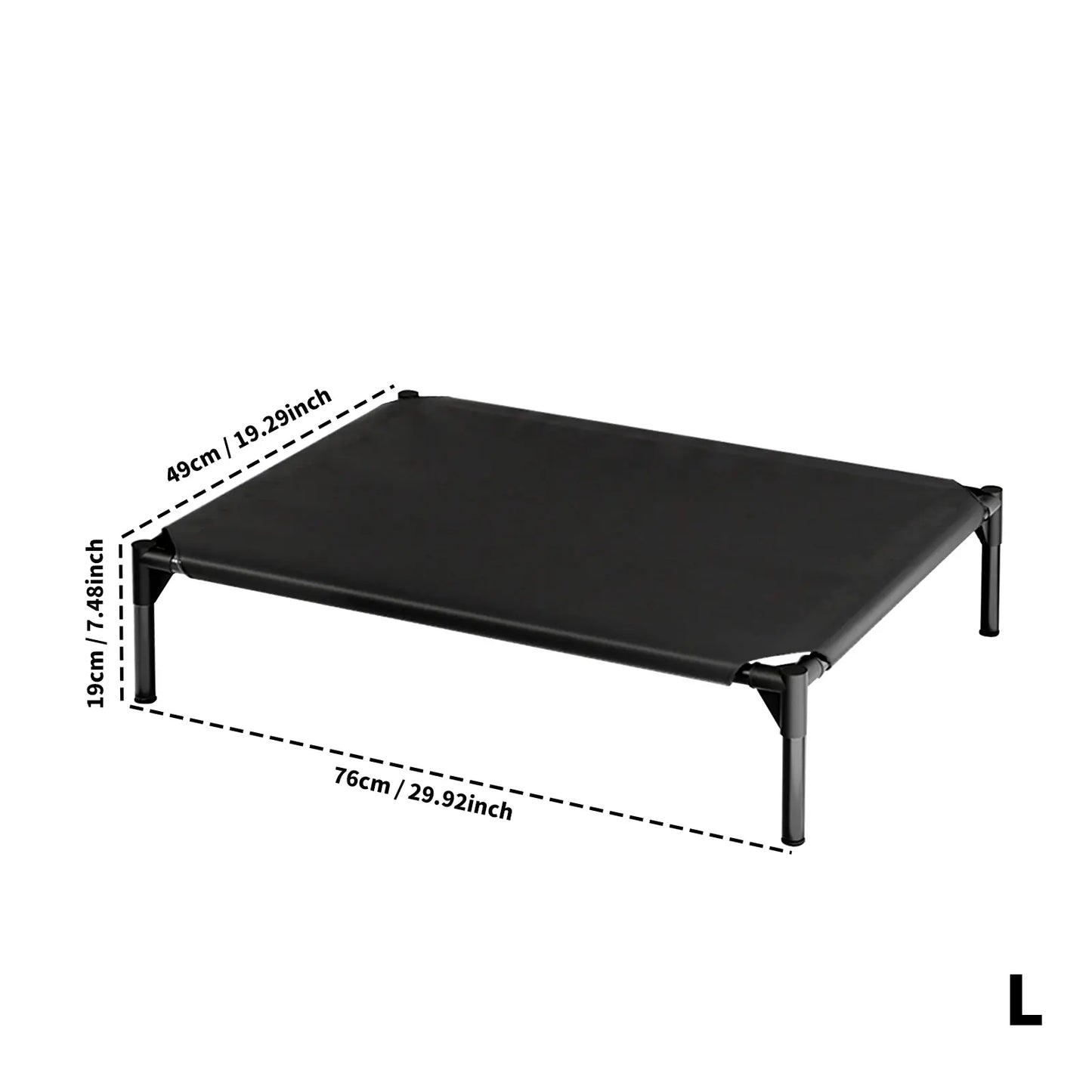 Elevated Dog Bed, Breathable Mesh/Oxford Fabric Cool Dog Bed, Portable Indoor & Outdoor Cooling Raised Cot Pet Hammock Bed Large Sized Dog Easy to Install and Clean Durable Dog Bed Cooling Cot